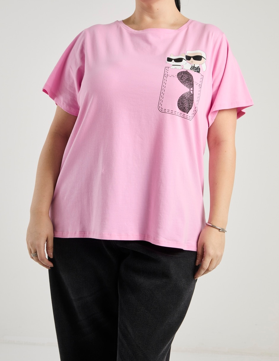 Playera manga corta cuello redondo para mujer 7