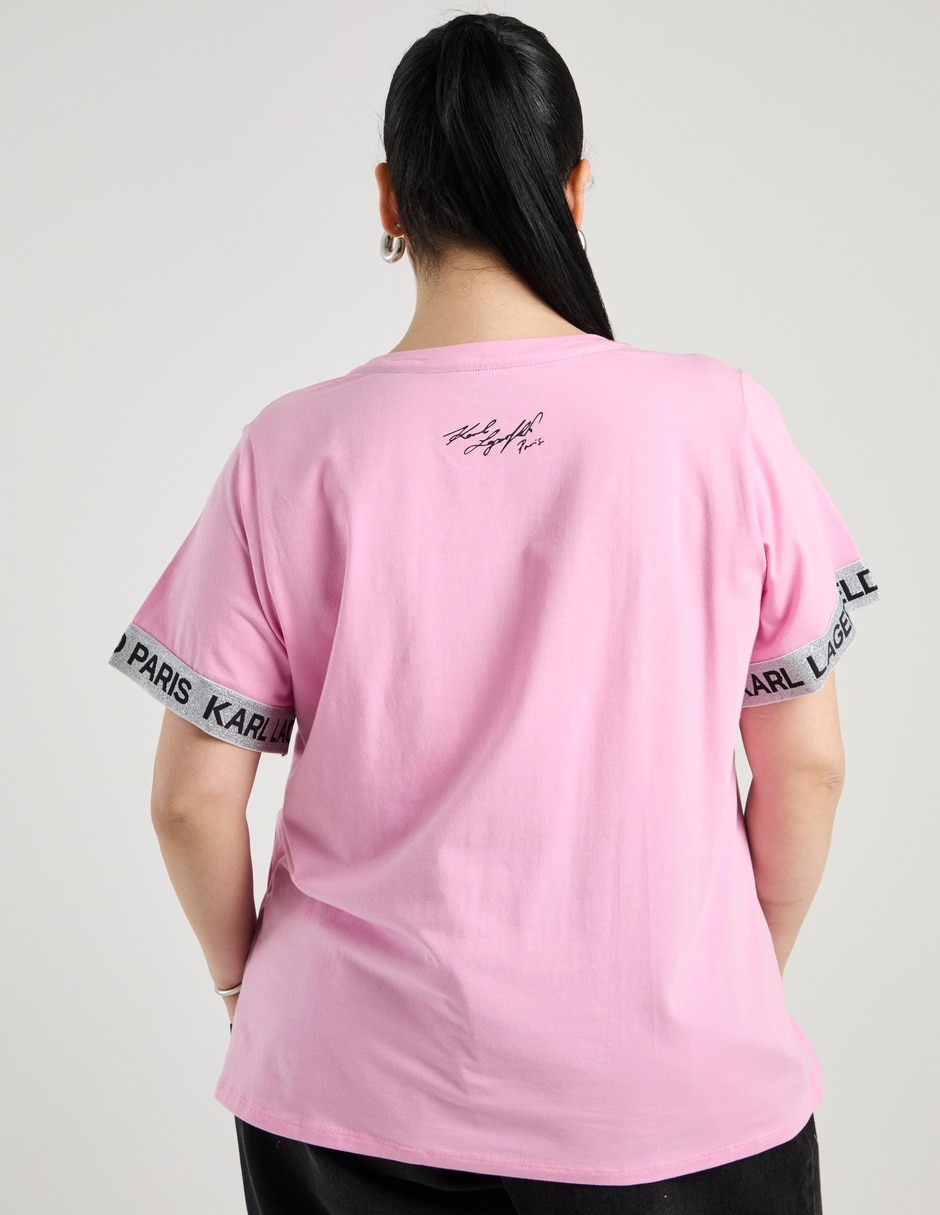 Playera manga corta Karl Lagerfeld Paris cuello redondo para mujer