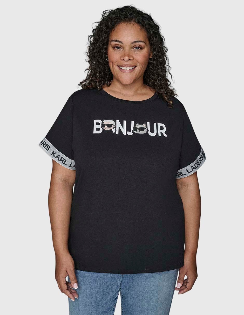 Playera manga corta cuello redondo para mujer Playera manga corta cuello redondo para mujer
