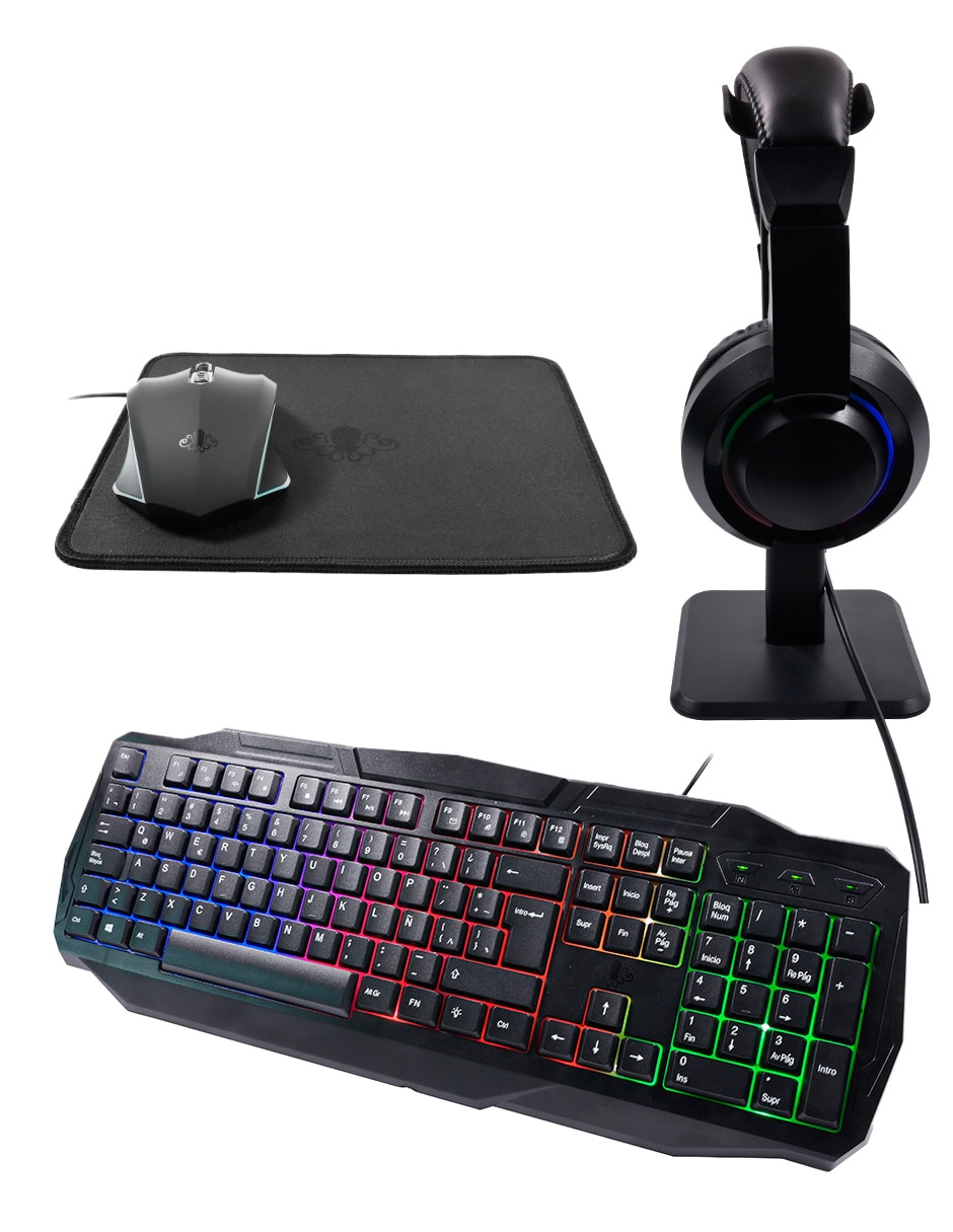 Mouse y teclado combo 4 en 1 alámbrico 4