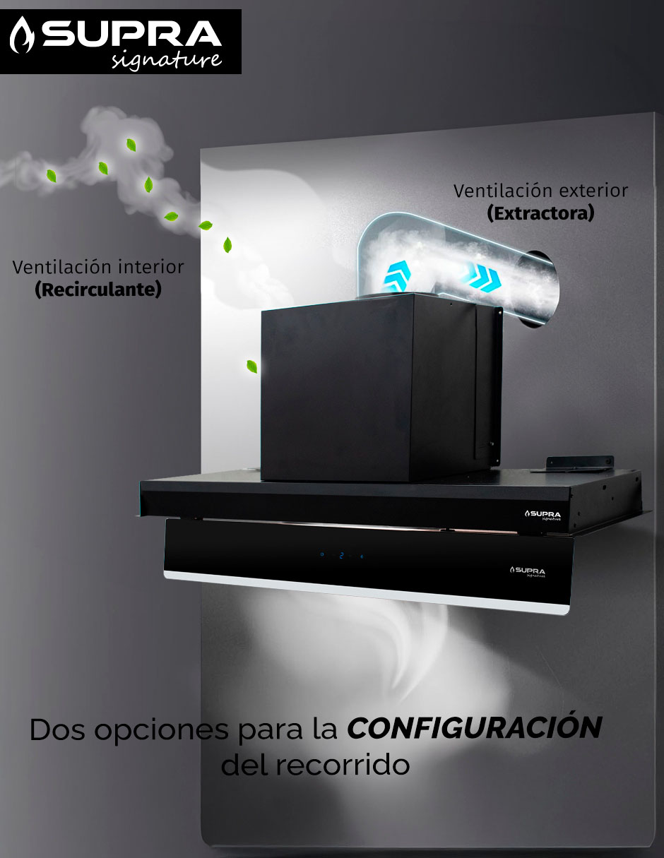 Campana de pared Supra Darkfall 90 de acero