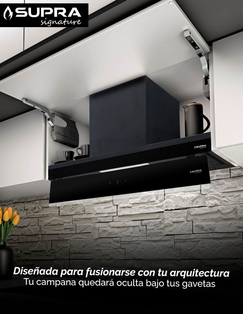 Campana de pared Supra Darkfall 90 de acero