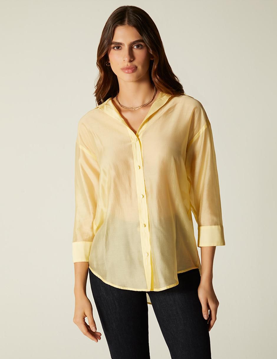 Blusa Studio F manga 3/4 para mujer