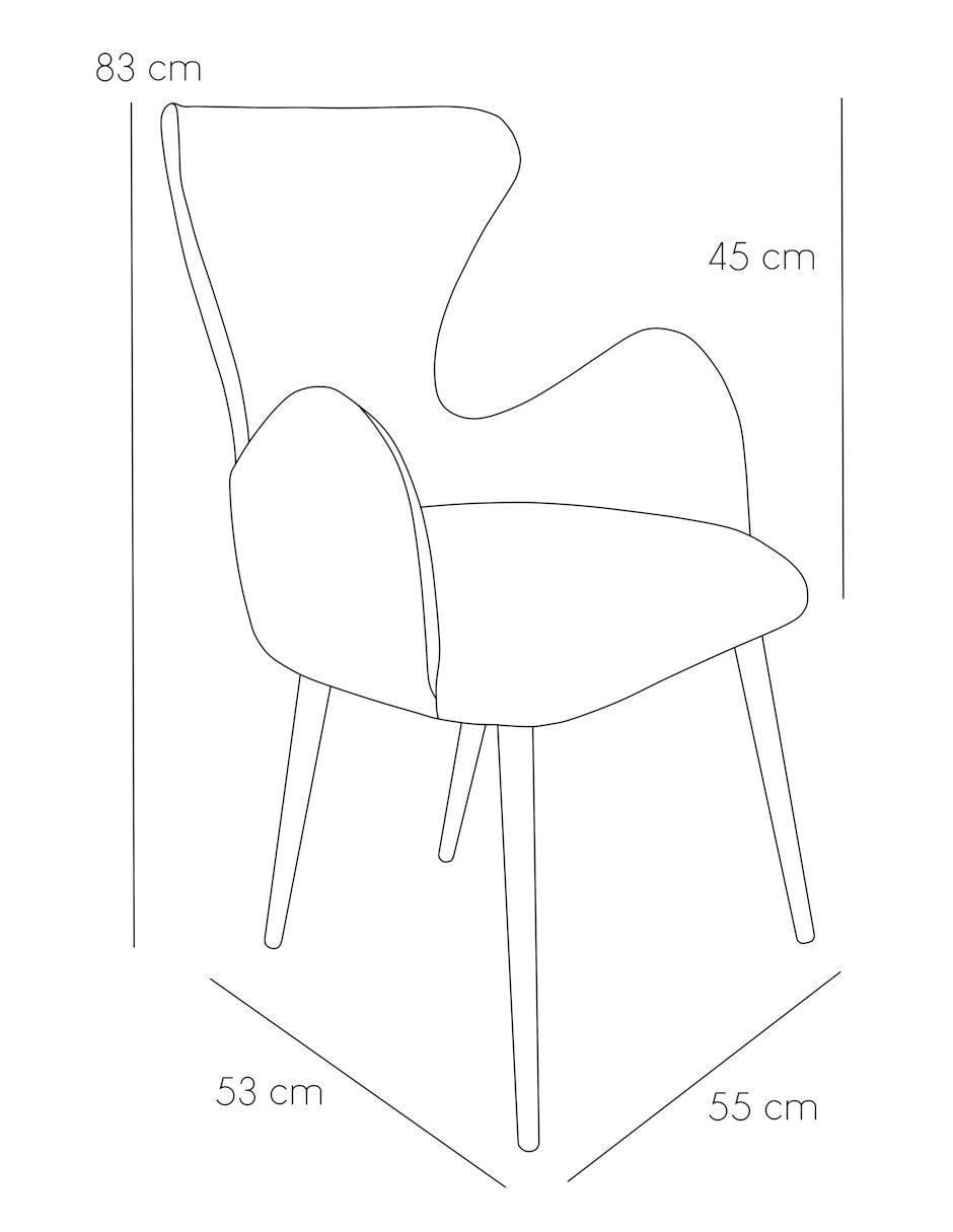 Silla Roche Gris de madera pino 5