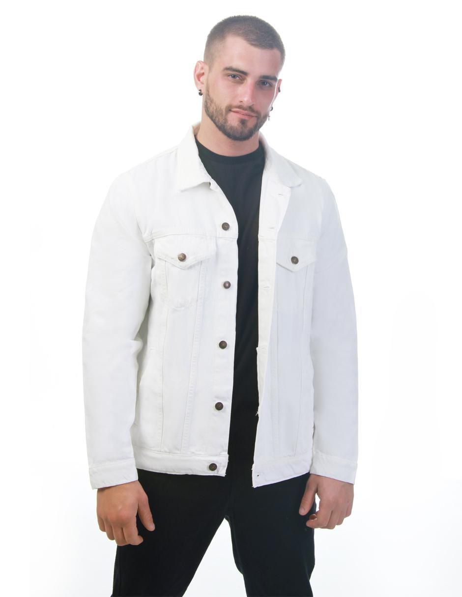 Chamarra denim de mezclilla con bolsillos para hombre 3