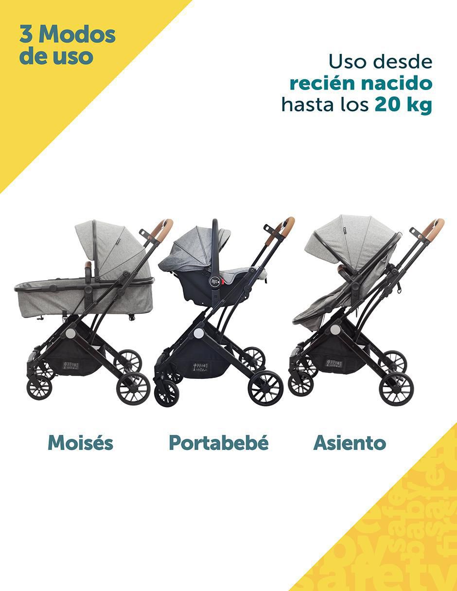 Carriola travel system plegable
