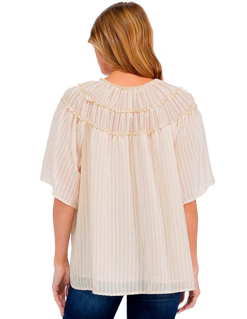 Blusa manga corta para mujer 7