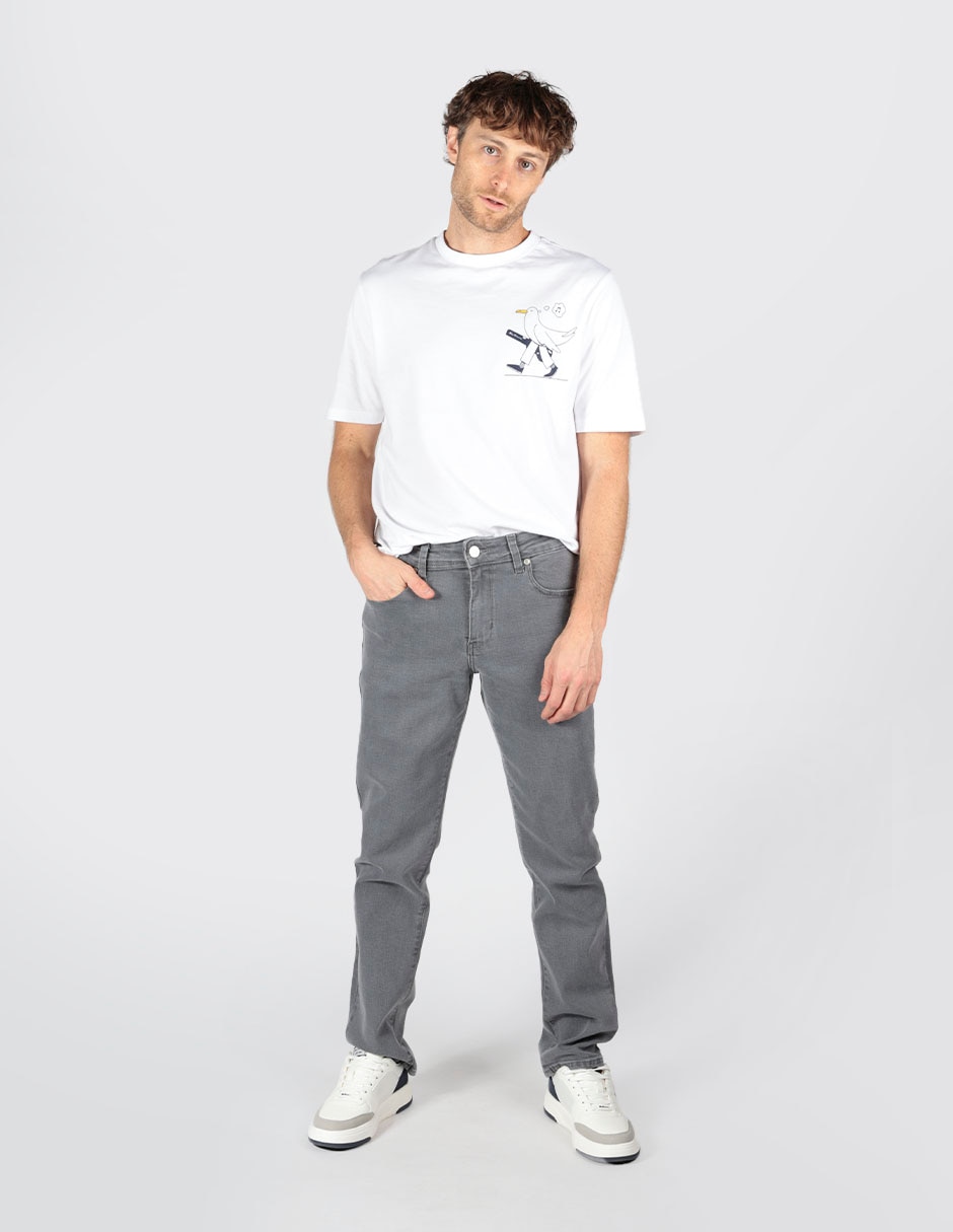 Pantalón business casual slim de algodón para hombre 2