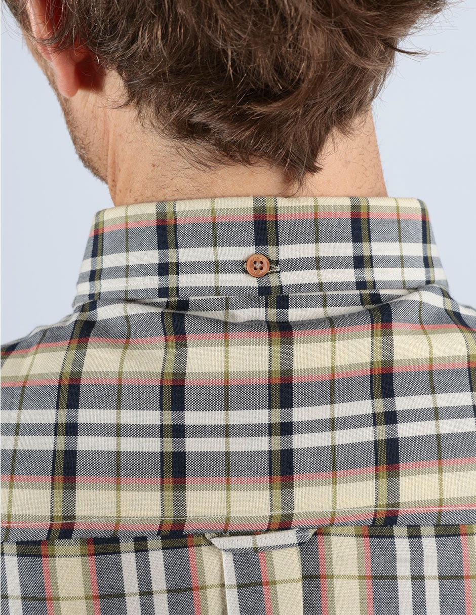 Camisa business casual de algodón manga larga para hombre