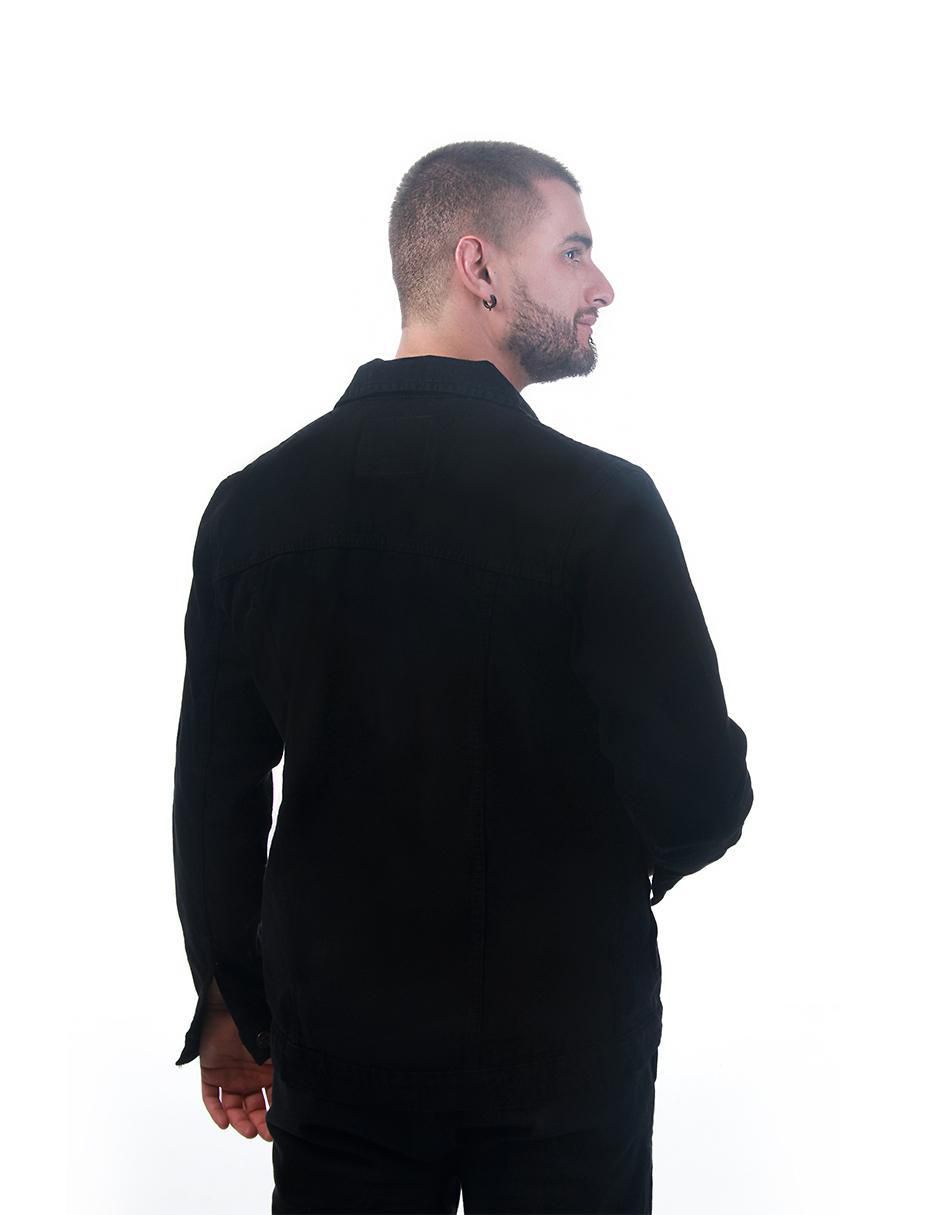 Chamarra denim Indicum Denim de mezclilla con bolsillos para hombre