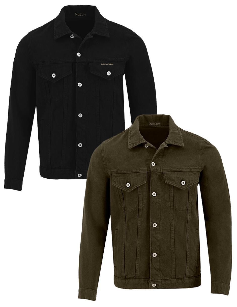 Chamarra denim de mezclilla con bolsillos para hombre 9