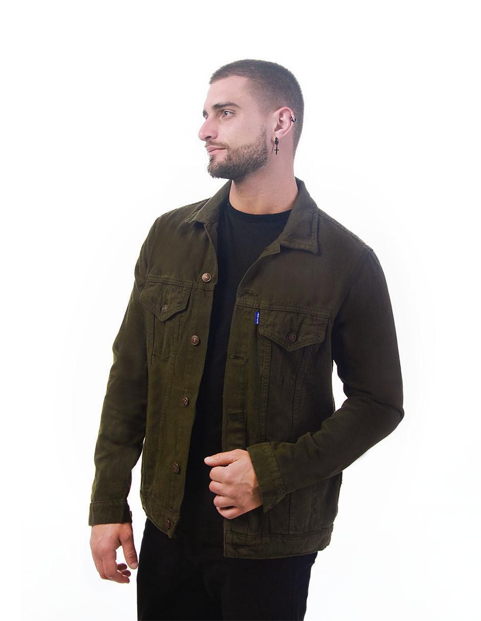 Chamarra denim de mezclilla con bolsillos para hombre 8