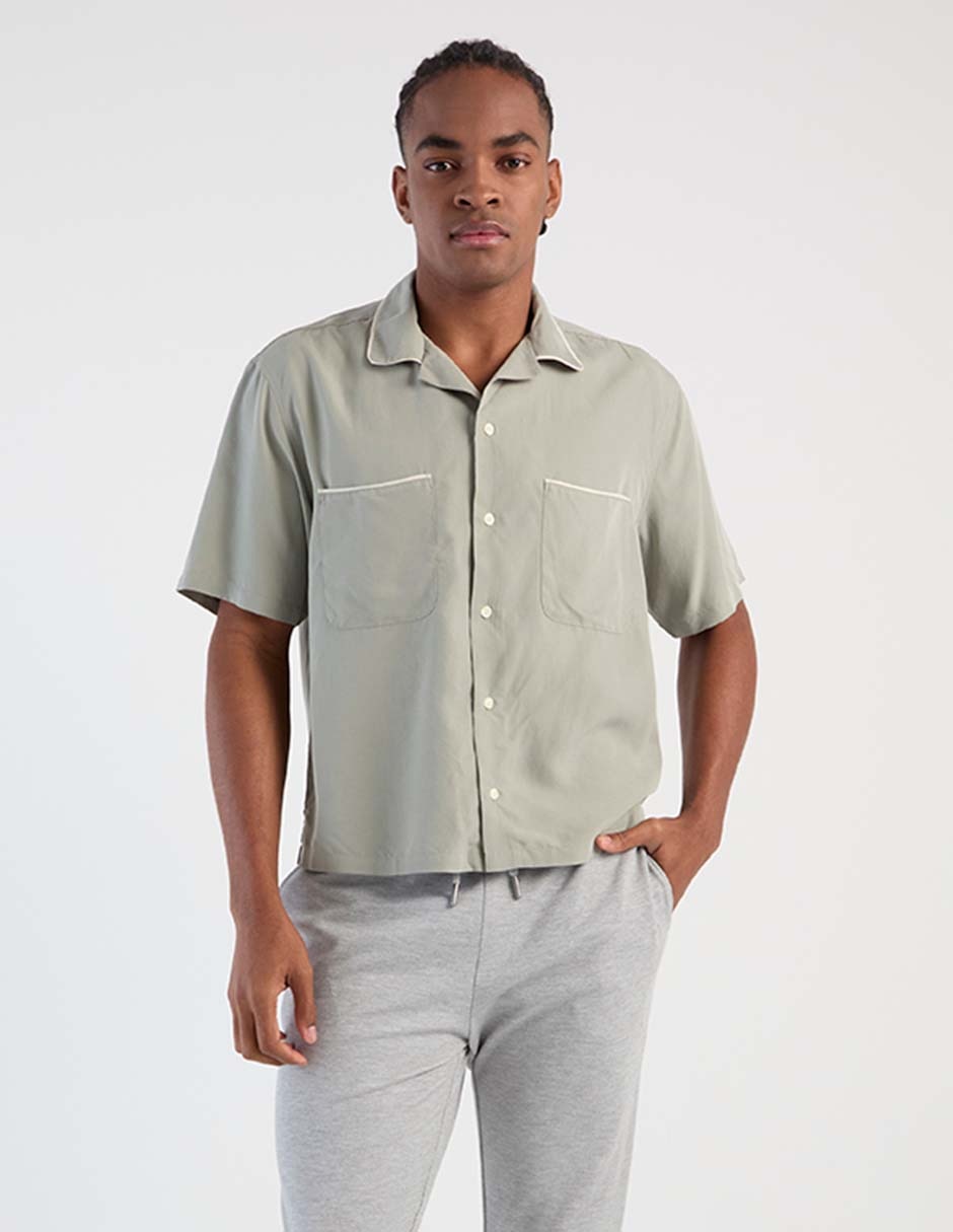 Camisa casual manga corta para hombre