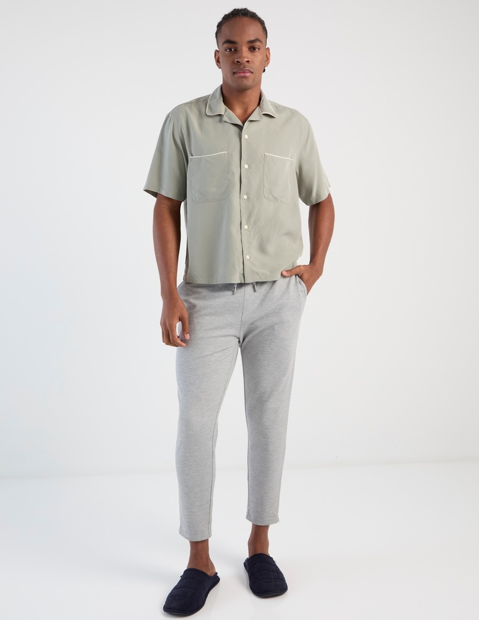 Camisa casual manga corta para hombre