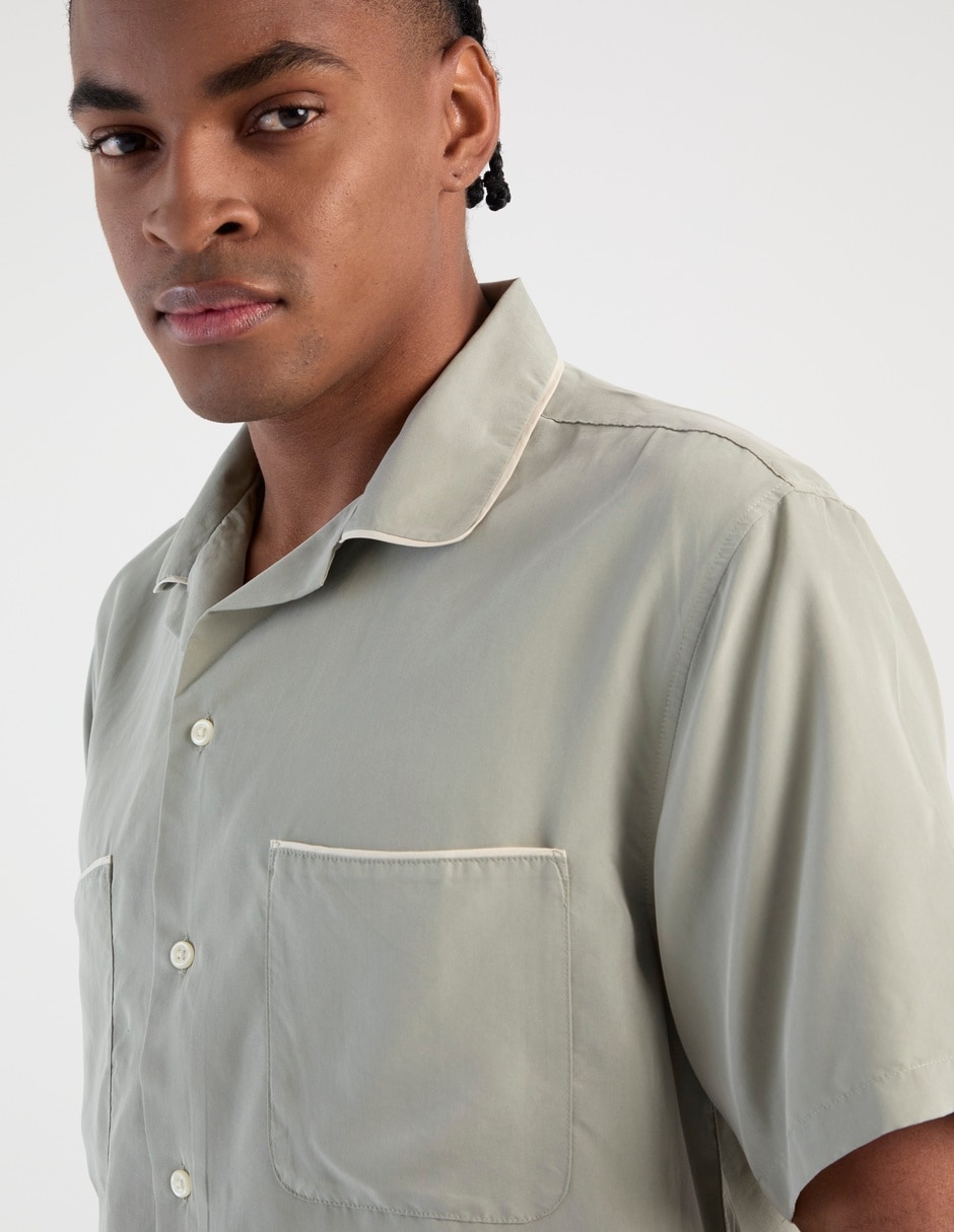 Camisa casual manga corta para hombre