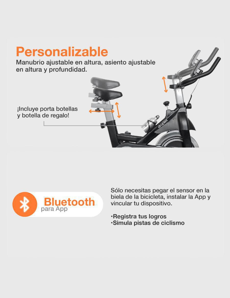 Bicicleta fija Droplet SP13 de acero