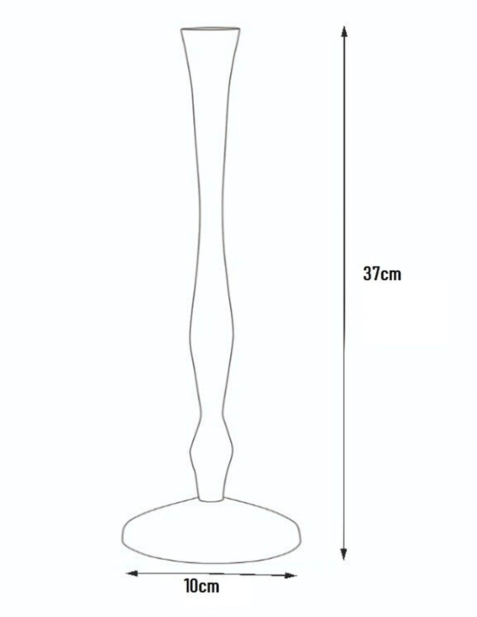 Portavela cast 11cm plateado