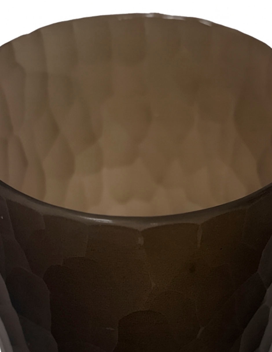 Jarrón carved 10cm café
