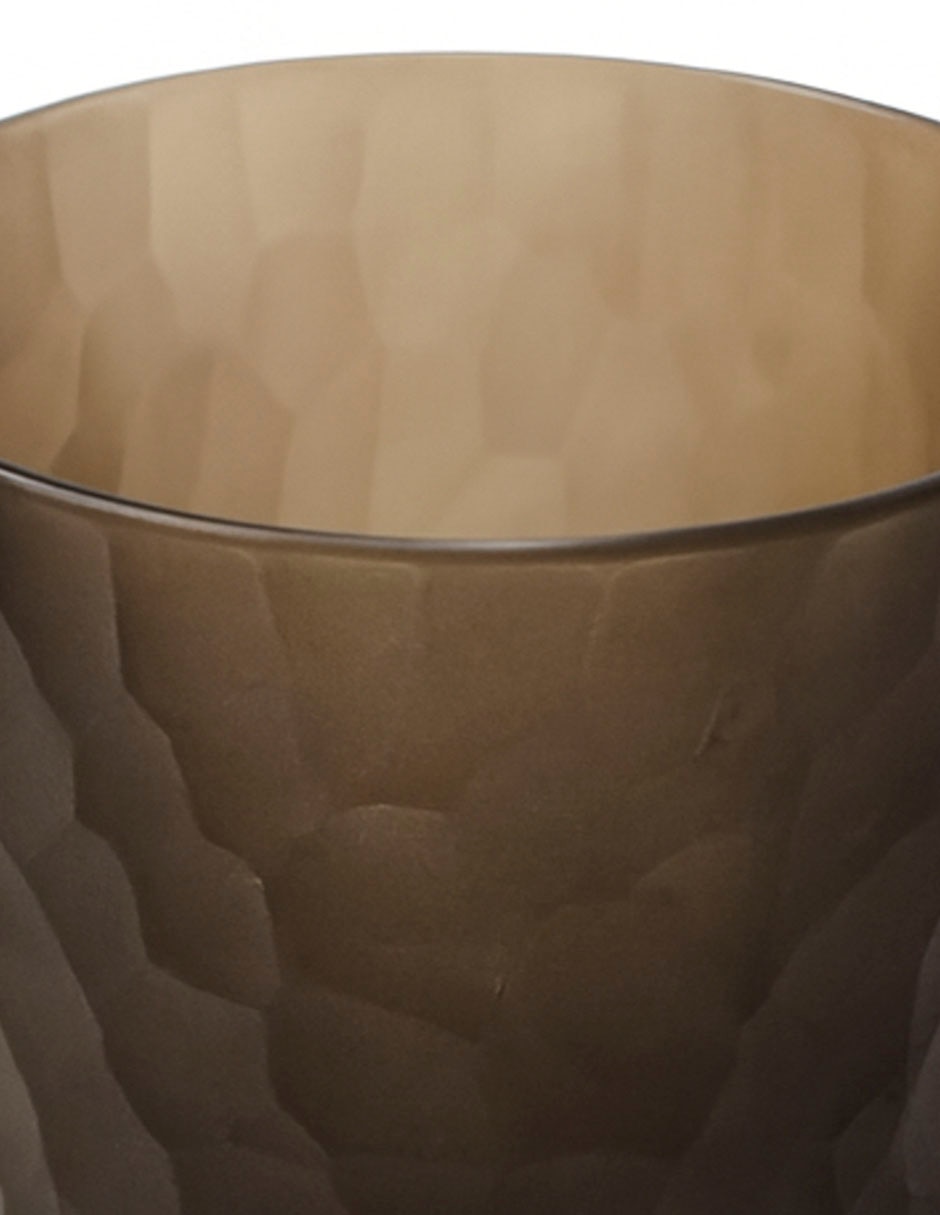 Jarrón carved 12cm café