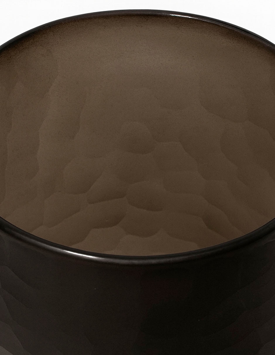 Jarrón carved 12cm café