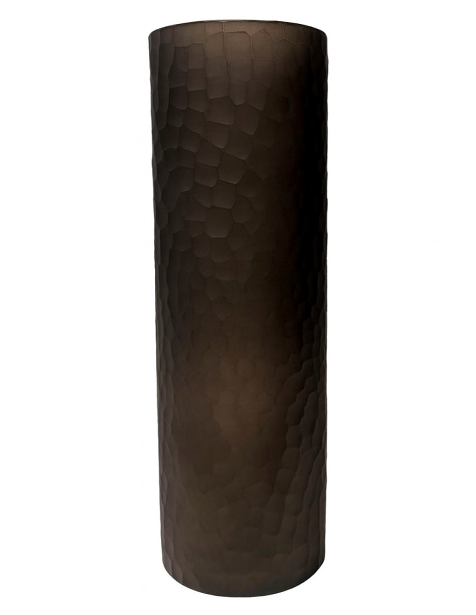 Jarrón carved 12cm café