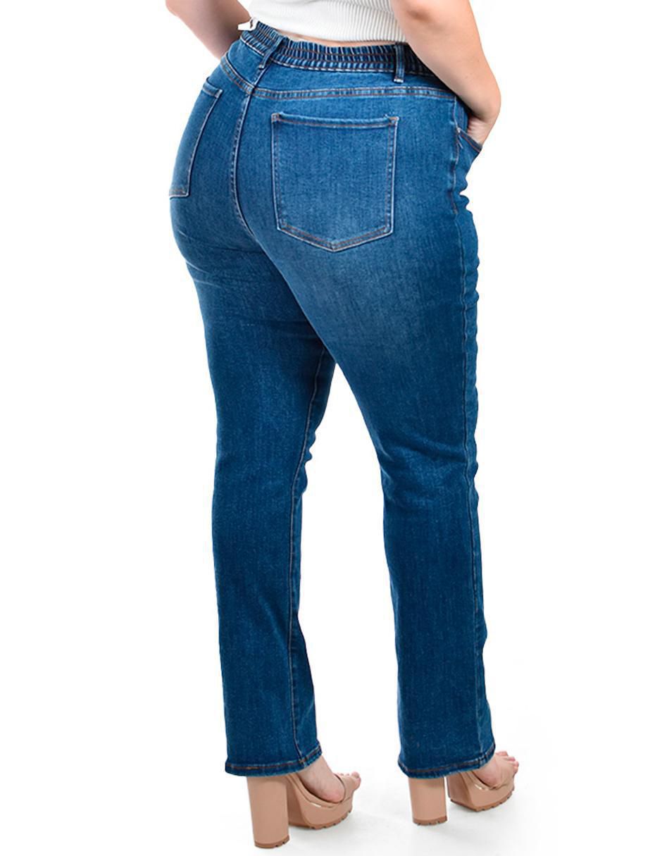 Jeans straight j-ch-zh-0103-medio para mujer 4