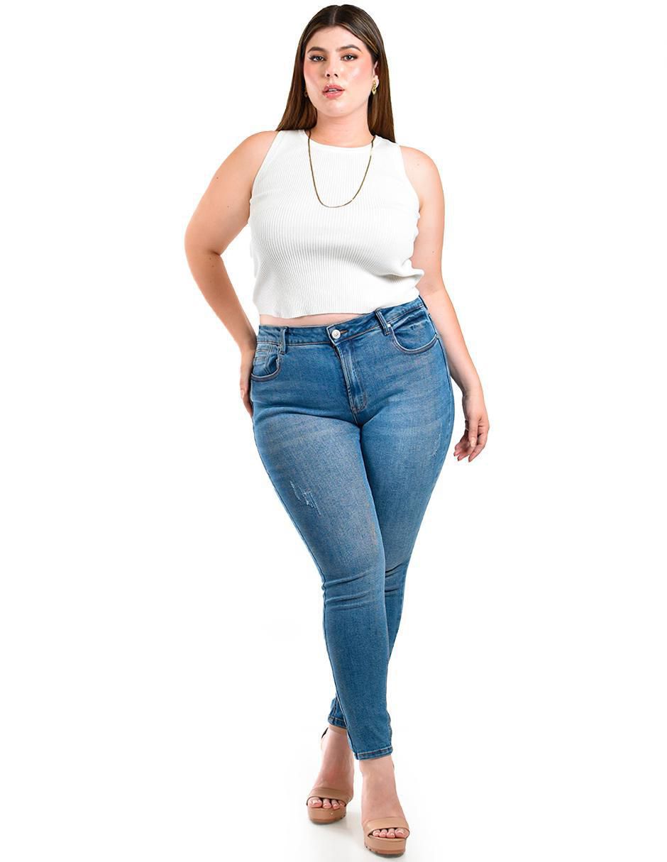 Jeans skinny j-ch-zh-0105-medio para mujer