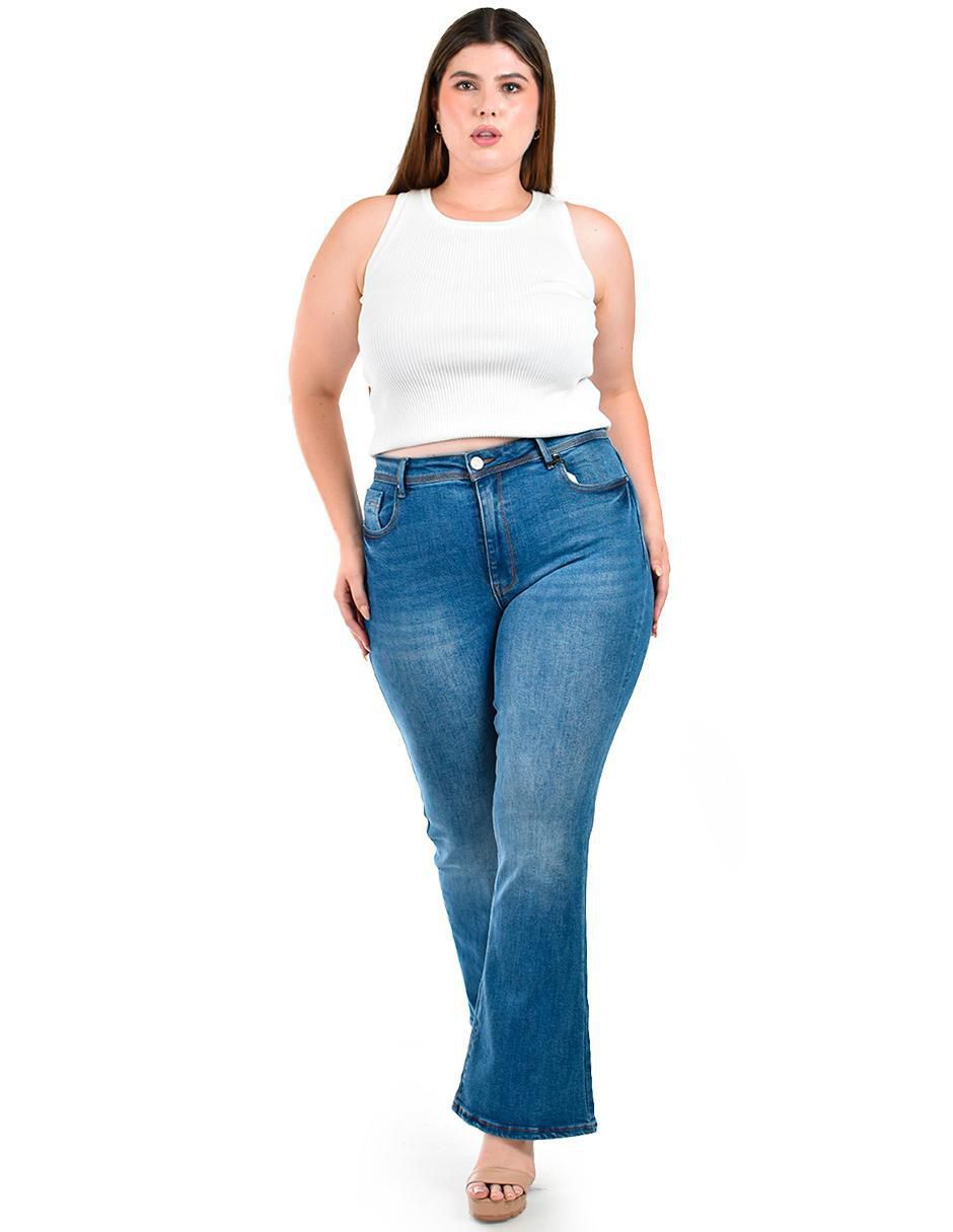 Jeans campana j-ch-zh-0104-medio para mujer 4