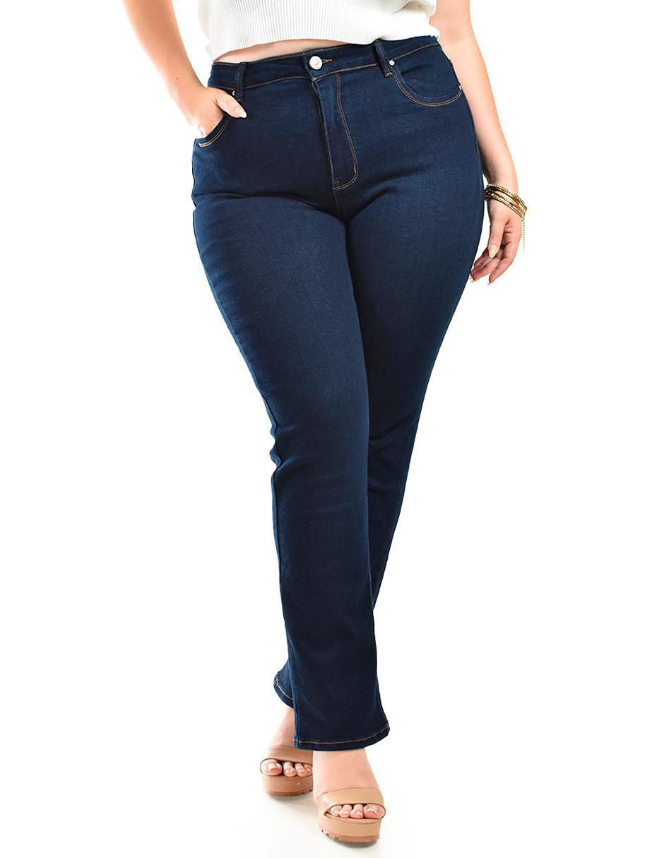 Jeans straight j-ch-zh-0102-dark para mujer