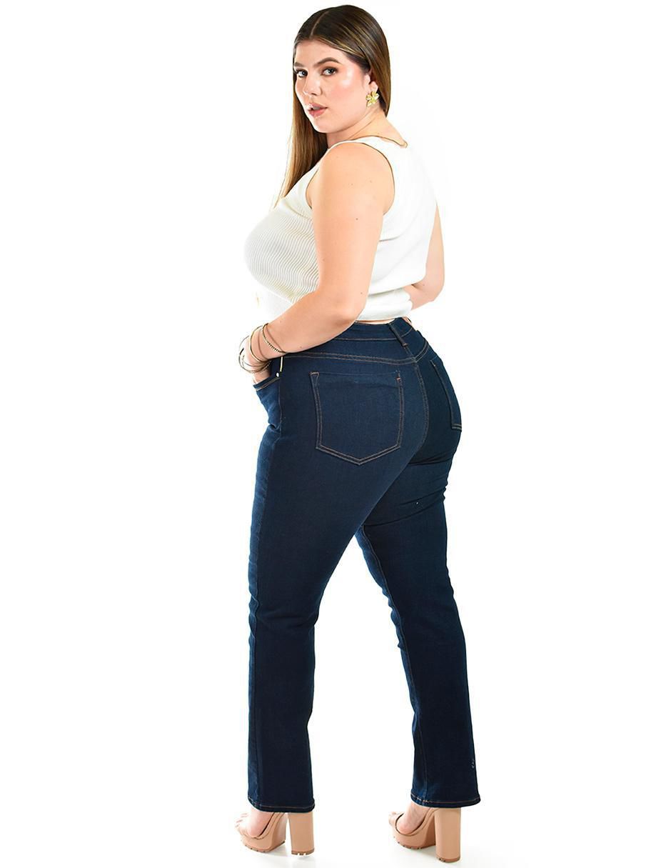 Jeans straight j-ch-zh-0102-dark para mujer 5