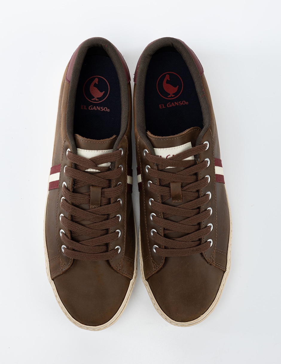 Tenis de piel para hombre