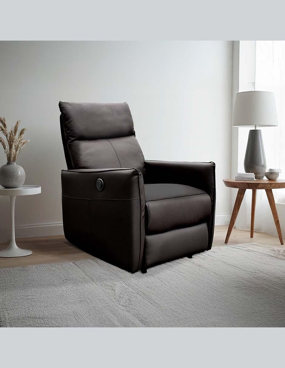Reclinable eléctrico Blue Room de piel