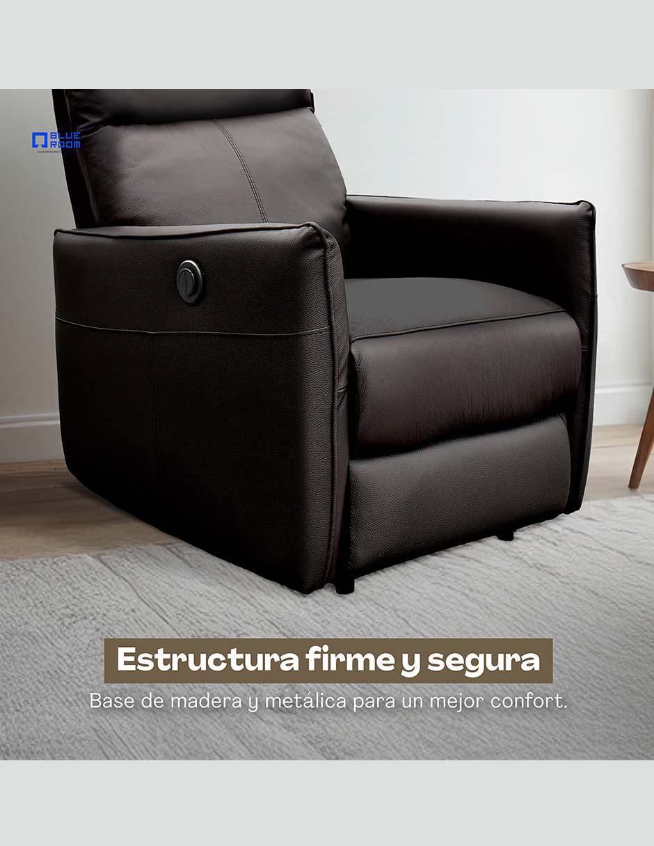 Reclinable eléctrico Blue Room de piel