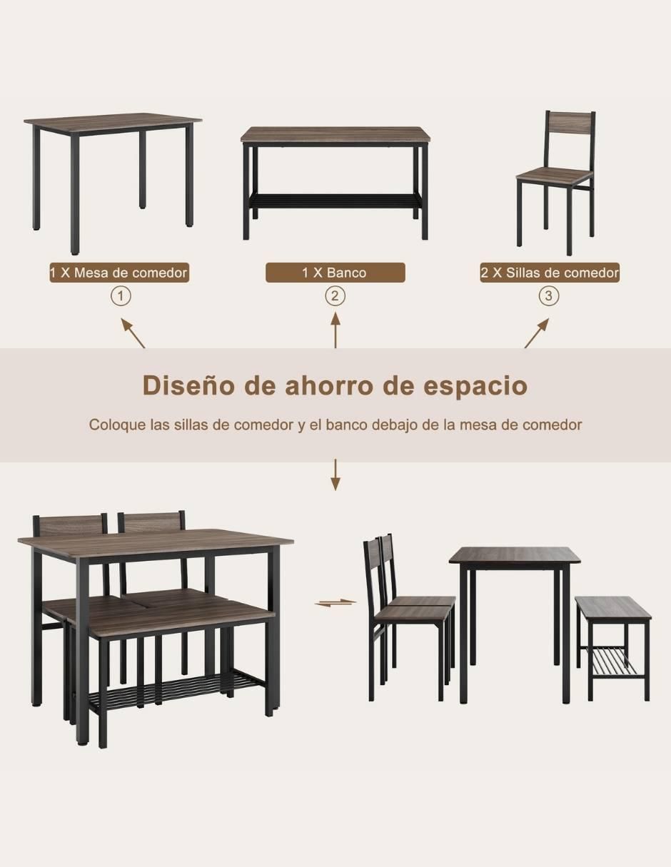 Comedor para 4 personas