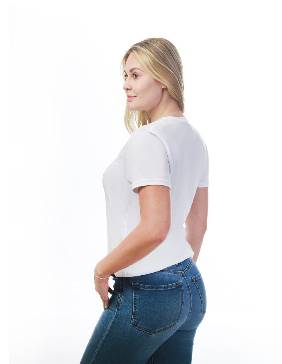 Playera manga corta Básicos cuello redondo para mujer 4