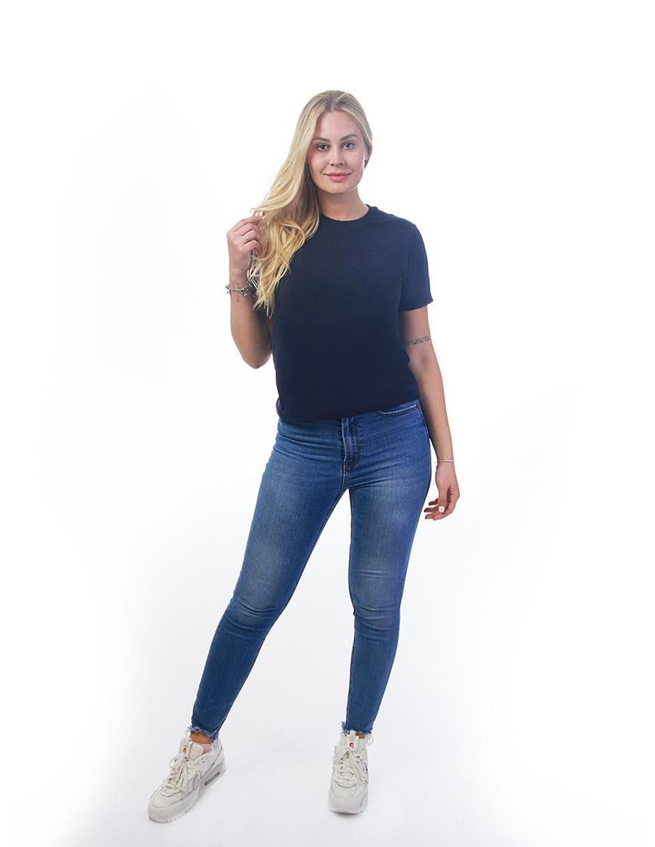 Playera manga corta Básicos cuello redondo para mujer 3