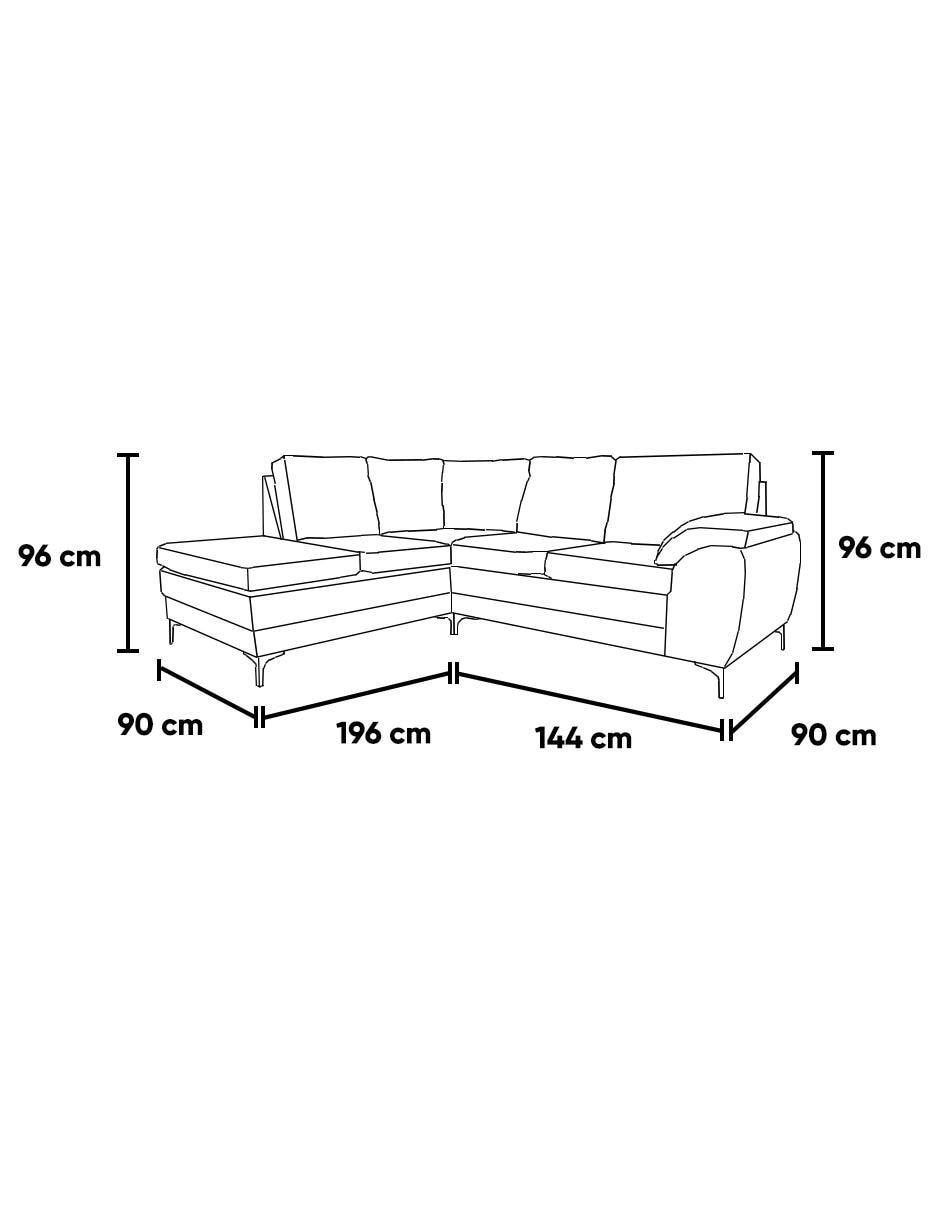 Sala modular izquierda Emy de lino 7