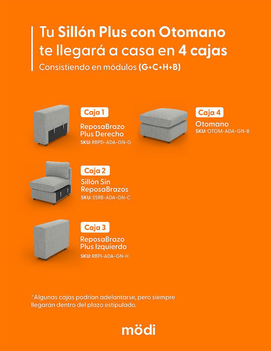 Juego de asiento con taburete Adapti Plus 2