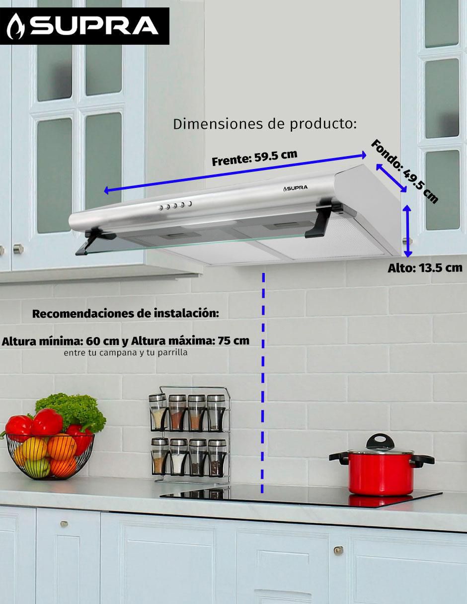Campana de pared Supra CB-60 de acero inoxidable