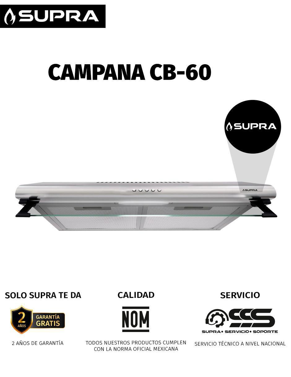 Campana de pared Supra CB-60 de acero inoxidable