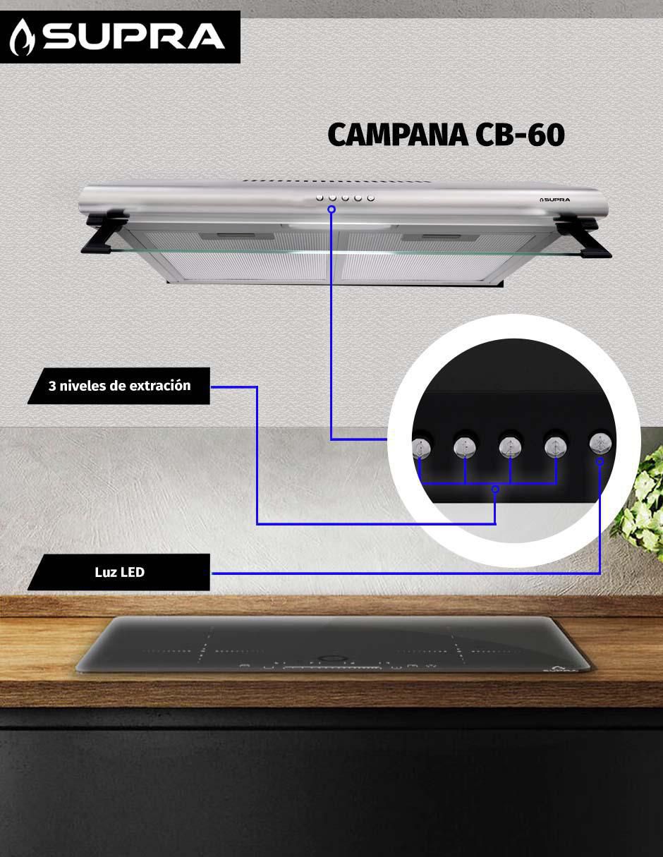 Campana de pared Supra CB-60 de acero inoxidable