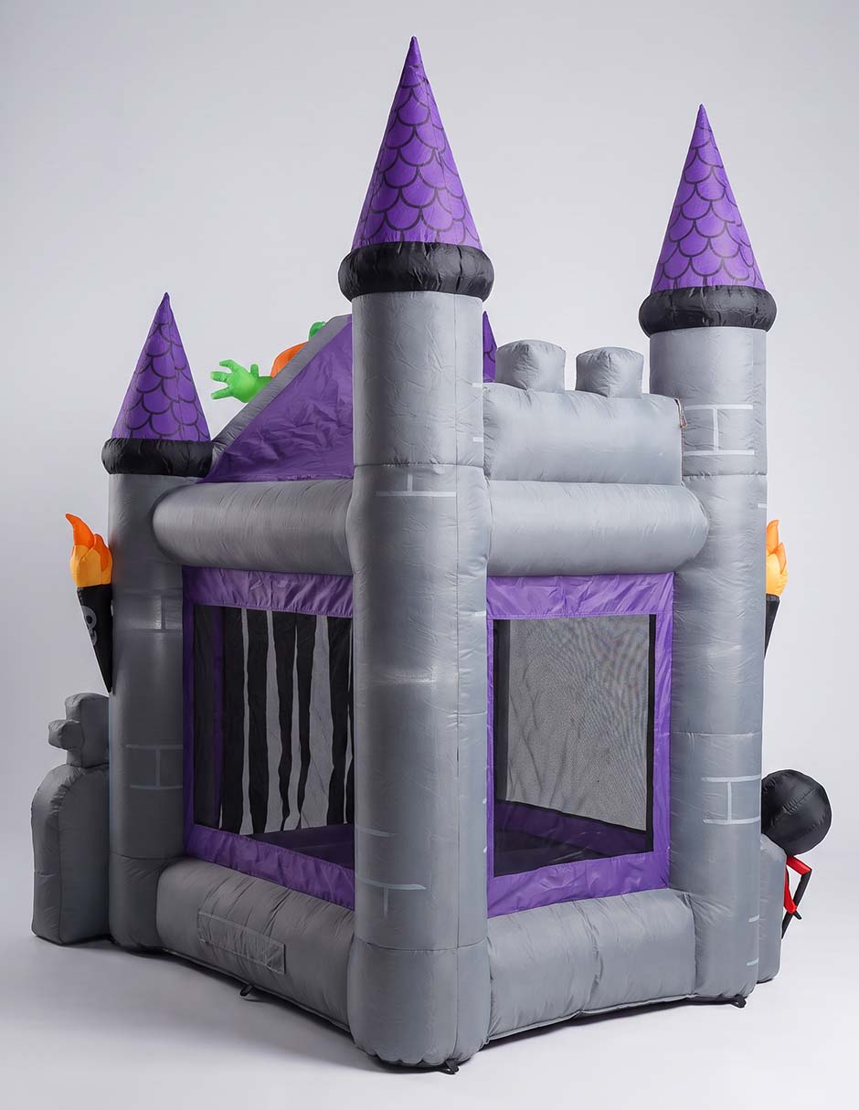 Inflable decorativo forma de castillo embrujado Cementerium 3