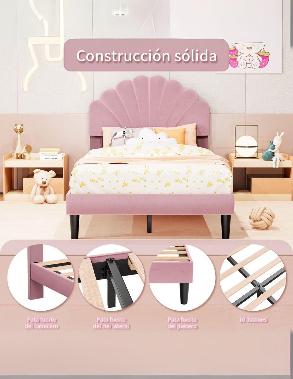 Base para cama armable Fabato de acero individual