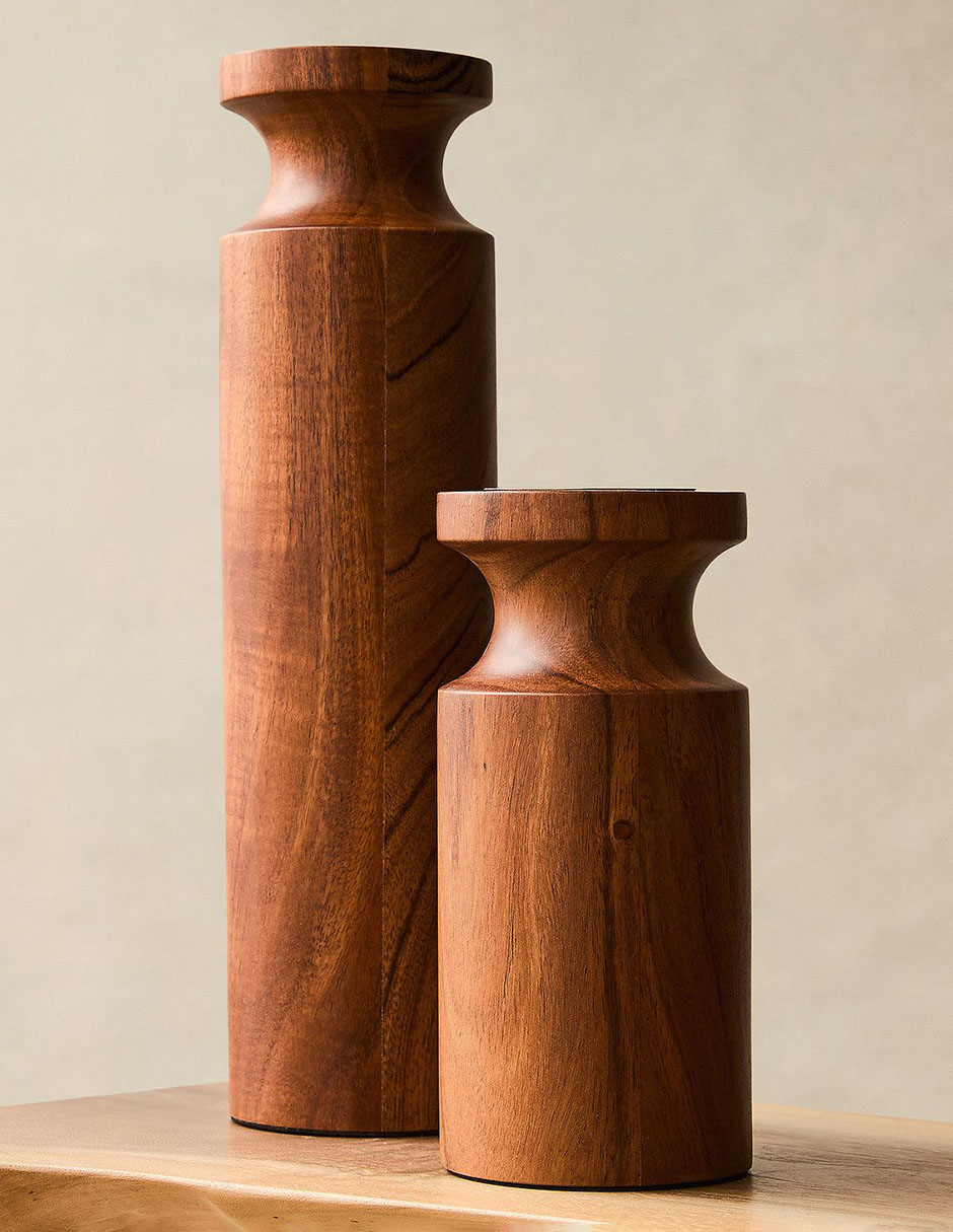 Florero Coutler Wood de Madera