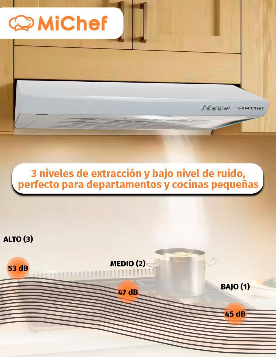 Campana plana Michef ARIA G-60 de acero inoxidable