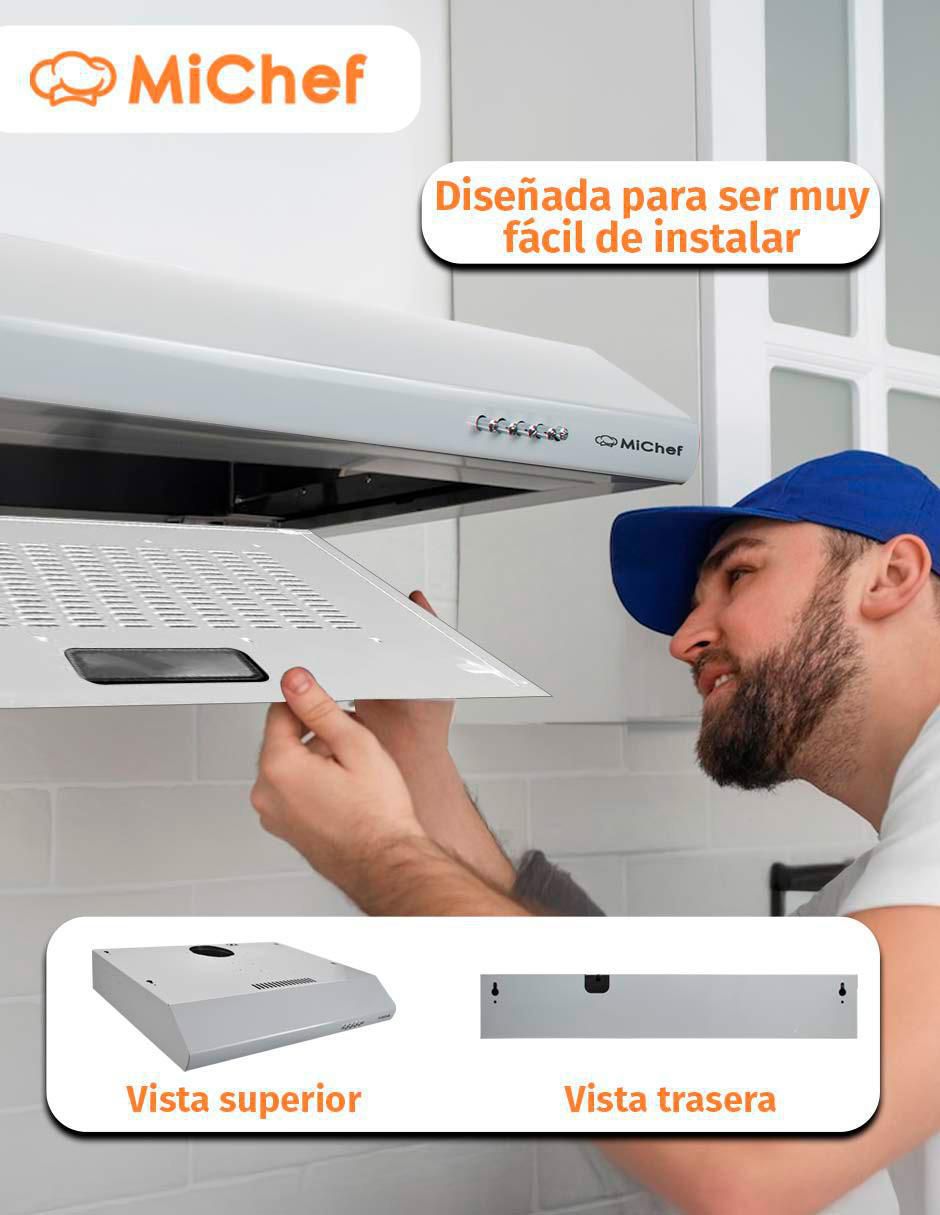 Campana plana Michef ARIA G-60 de acero inoxidable