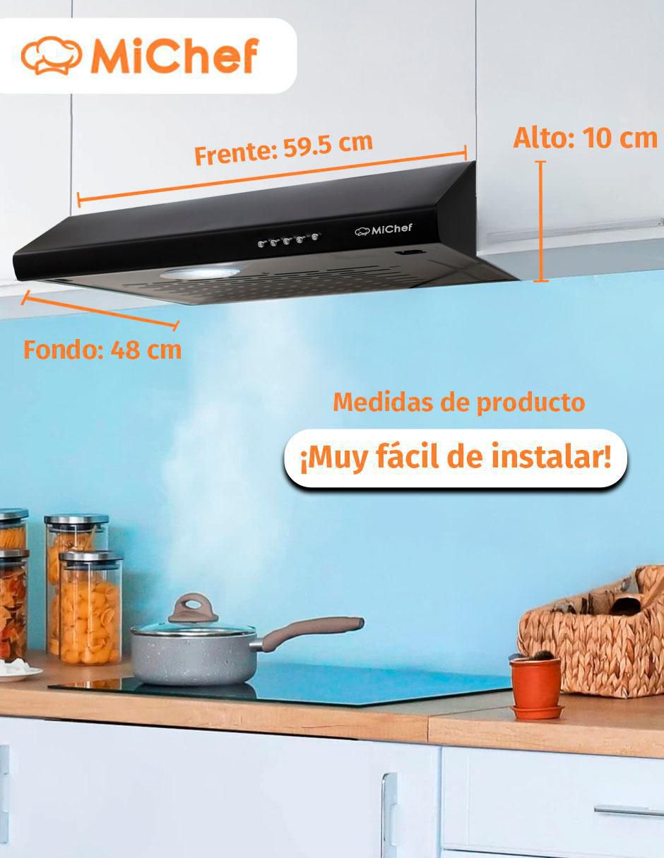 Campana plana Michef Aria N-60 de acero inoxidable