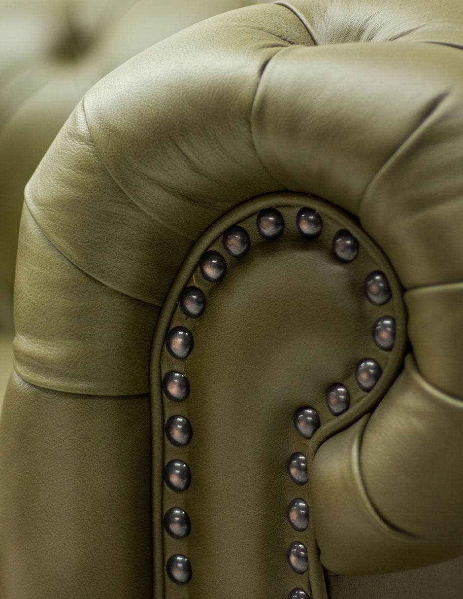 Sillón Chesterfield de piel