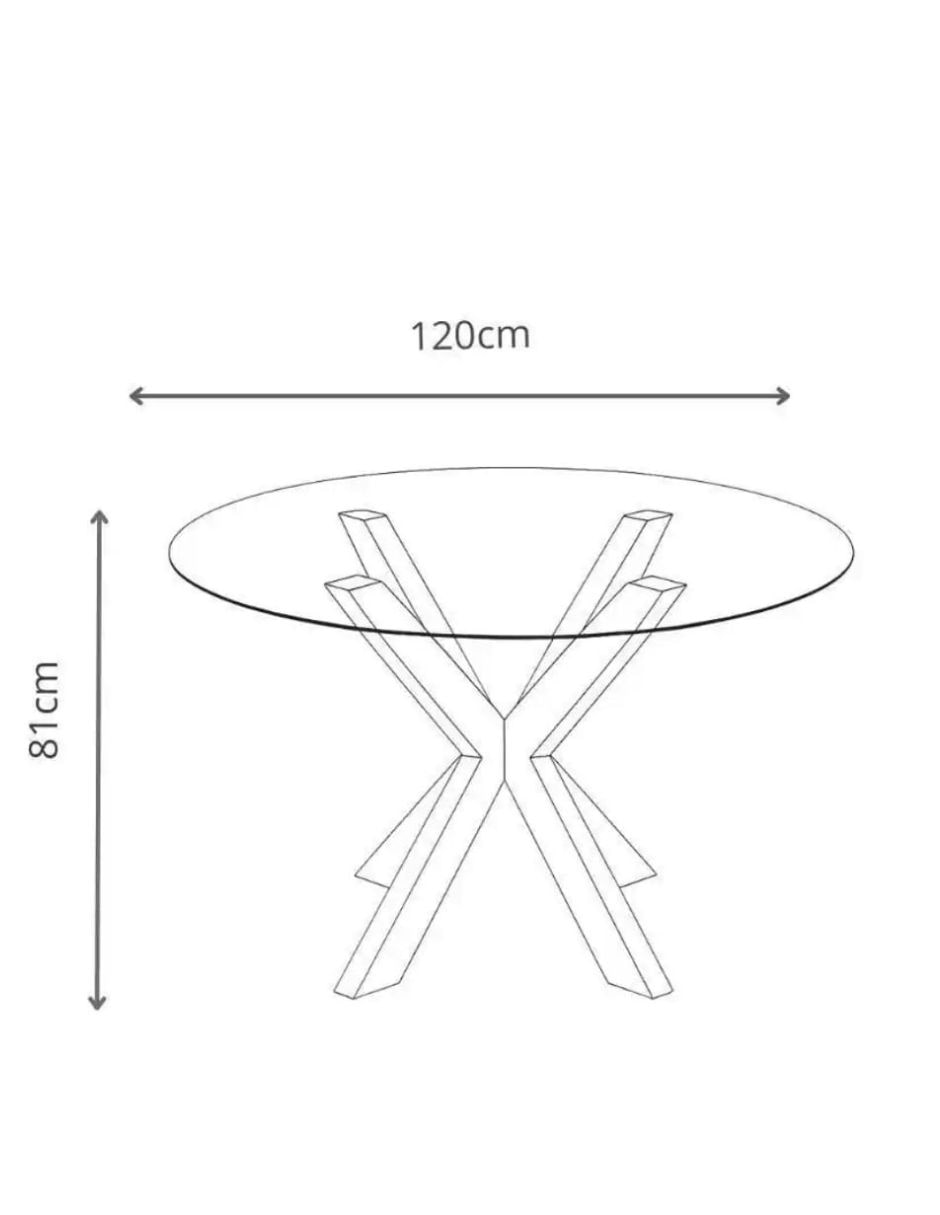 Comedor para 4 personas de cristal templado 3