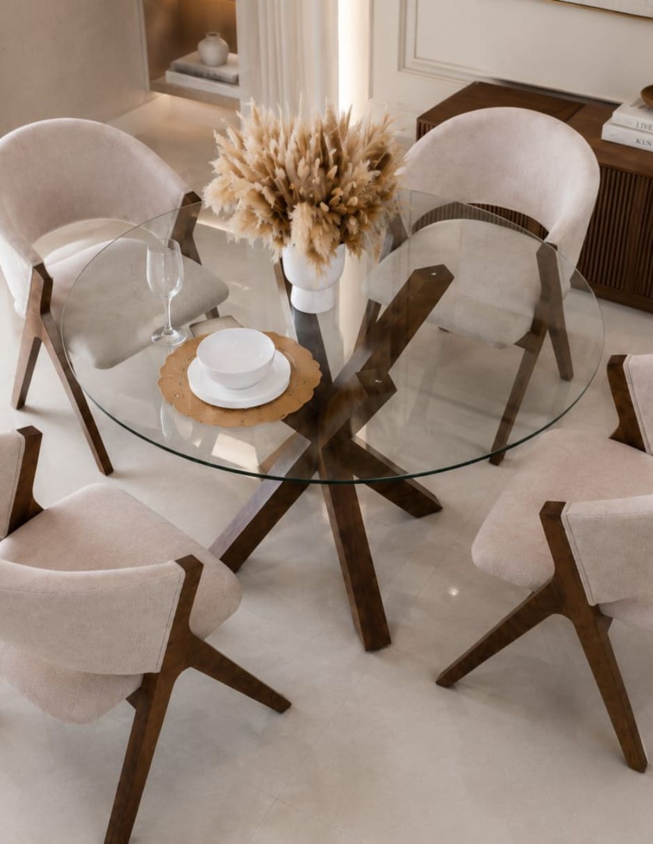 Comedor para 4 personas de cristal templado 2